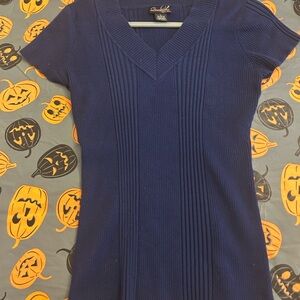 Say What? Navy V-Neck Sweater